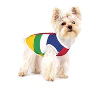Cute Pet Dog Shirts, Cotton Tank Vest for Central African Flag Print Dogs, Sleeveless Puppy Clothes, for Small Chihuahua X-L