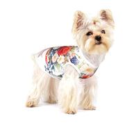 Cute Pet Dog Shirts, Cotton Tank Vest for Flags and Flowers Print Dogs, Sleeveless Puppy Clothes, for Small Chihuahua X-L
