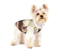 Cute Pet Dog Shirts, Cotton Tank Vest for Prancing White Horse Print Dogs, Sleeveless Puppy Clothes, for Large Chihuahua X-L