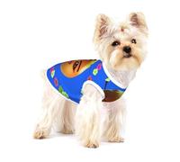 Cute Pet Dog Shirts, Cotton Tank Vest for Smiley Yellow Pear Print Dogs, Sleeveless Puppy Clothes, for Large Chihuahua X-L