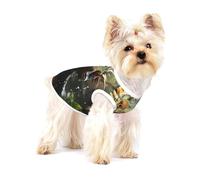 Cute Pet Dog Shirts, Cotton Tank Vest for Spiny Lizards Print Dogs, Sleeveless Puppy Clothes, for Small Chihuahua X-L