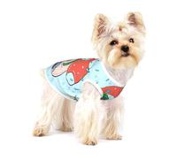 Cute Pet Dog Shirts, Cotton Tank Vest for Sunflower Seeds and Mushroom Print Dogs, Sleeveless Puppy Clothes, for Small Chihuahua X-L