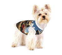 Cute Pet Dog Shirts, Cotton Tank Vest for Texas Farm Tractor Print Dogs, Sleeveless Puppy Clothes, for Large Chihuahua X-L