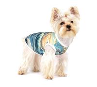 Cute Pet Dog Shirts, Cotton Tank Vest for Wave Sailboat Seagull Print Dogs, Sleeveless Puppy Clothes, for Small Chihuahua X-L