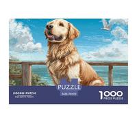 Cute Pet Dog1000 Piece Puzzle Puzzle Games Golden Retriever Clever Puzzles Gifts for Women And Men 70x50cm/1000pcs