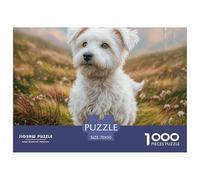 Cute Pet Dog1000 Piece Puzzle Puzzle Games Westie Puzzle Gift for Adults 70x50cm/1000pcs