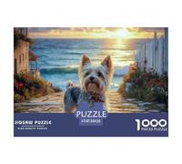 Cute Pet Dog1000 Piece Puzzle Puzzle Games Yorkshire Terrier Clever Puzzles for Adults And Children 38x26cm/1000pcs