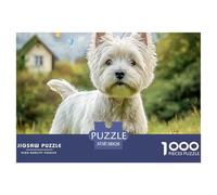 Cute Pet Dog1000 Piece Puzzle Puzzle Games Yorkshire Terrier Colourful Puzzle for Adult 38x26cm/1000pcs