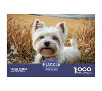 Cute Pet Dog1000 Piece Puzzle Puzzle West Highland White Terrier Colourful Puzzle for The Whole Family 70x50cm/1000pcs