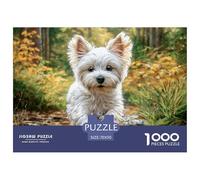 Cute Pet Dog1000 Piece Puzzle Puzzle Westie Clever Puzzles for Adults Children 70x50cm/1000pcs