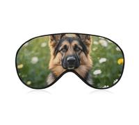 Cute Pet German Shepherd Dog Eye Mask for Women & Men, Breathable & Adjustable Eye Cover, Ultra Soft Sleep Mask, Lightweight Travel Blindfold for Airplane, Nap, Night Sleeping