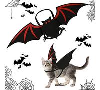 Cute Pet Halloween Bat Costume, Cats Small Dogs Evil Red Bat Wings Clothes Outfit, Vivid Pets Costume Apparel Cosplay Clothes for Cats Dogs Kitten Puppy, Fit Halloween Magic Cosplay Party