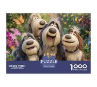 Cute Pet Jigsaw Puzzles for Adults Difficult Challenges 1000 Pieces Difficult Hard Jigsaw Puzzles for Man And Woman with Letters on Back 70x50cm/1000pcs