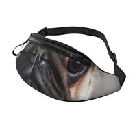 Cute Pet Pug Printed Personalized Waist Bag, Lightweight and Versatile Crossbody Bag for Everyday and Outdoor Adventures