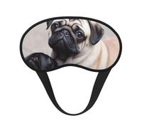 Cute Pet Pug Sleep Eye Mask for Women Men Soft and Comfortable Sleep Mask Blackout Sleeping Eye Cover for Travel Yoga Nap Shift Work