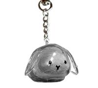 Cute Pet Rabbit Memorial Bottle for Pet Hair, Transparent Bunny Hair Storage Bottle Rabbit Hair Keychain Keepsake Capsule Memorial Pendant Pet Memorial Gifts for Loss of Bunny (B)