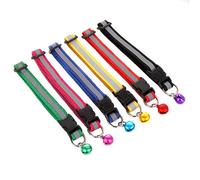 Cute Pet Supplies 6 Pack Reflective Cat Collars Safety Adjustable Quick Release with Bell for Cats and Small Puppies Suitable Popular and Practical