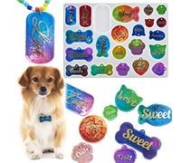 Cute Pet Tag Resin Mold, Silicone Keychain Molds for Resin, Dog Bone Cat Tag Resin Molds for Epoxy Casting Polymer Plaster Clay DIY Art Crafts Pendant Charm Decoration