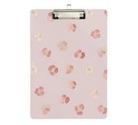 Cute Petal Cluster Pink Clipboard Acrylics Cute Clipboard Hanging Clipboards A4 Standard Size with Low Profile Metal Clip for Teachers, Students, Nurses