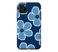 Cute Petals Flower Pattern Blue Floral Case for iPhone 11 Pro Max