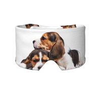 Cute Pets Beagle Puppies Dogs, Full Eye Covers Light Blocking Eye Mask Sleep Eye and Ear Muffs