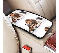 Cute Pets Beagle Puppies Dogs, Vehicle Center Console Armrest Cover Pad Soft Comfort Car Handrail Box Cushion Universal