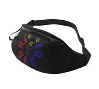 Cute Philippines Flag Chest Bag Waist Bag Lightweight Bumbags For Running Walking Ladies 14X35Cm