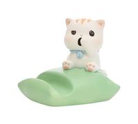 Cute Phone Holder, Cat Figurine Stand, Resin Decorative Bracket, Non-Slip Base Design, Desk Accessory, Ideal for Dormitory, Dining Table, Dashboard, Workstation, Hands-Free Use