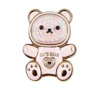 Cute Phone Stand Holder,Cell Phone Bear Shaped Hidden Kickstand for Desk,Bear Shaped Phone Holder,Adjustable Tablet Phone Ring Stand with 3D Moving Star Sequins for Girls Women