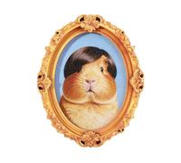 Cute Photo Frame Magnets - Retro Animal Print Strong Decor | Oval Wooden Refrigerator Locker Magnets | Decorative Whiteboard Magnet For Kitchen Classroom School Home Office Guinea Pig Holiday Theme