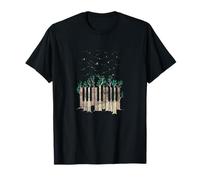 Cute Piano Trees Night Graphic Cool Pianists Keyboard Player T-Shirt