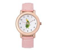 Cute Pickle Dancing Fashion Women's Wrist Watches Analogue 3 Hand