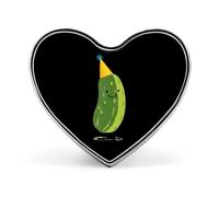 Cute Pickle Dancing Novelty Brooches & Pins Heart Personalised Metal Lapel Badge With Butterfly Clutch Clasp