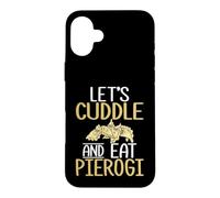 Cute Pierogi Cuddle Polish Food Humor Case for iPhone 16 Plus