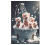 Cute Pig 1000 Pieces of Puzzles for Adults And Children - Wooden Puzzles, Stress Relief Games And Unique Gifts 78×53cm