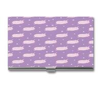 Cute Pig As Pegasus and Unicorn Business Card Holder,Slim Professional Card Case, Ideal Business Card Organizer and Gift Card Holder for Men Women