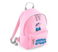 Cute Pig Bag, Personalised Backpack, Pig Bag Gift for Kids-Boy, Toddlers, Birthday Boy, 9 litres Mini Fashion Backpack for Nursery, Bookbags, Rucksack, Shoulder Bag. (Classic Pink)
