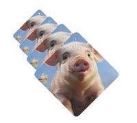 Cute Pig Car Air Freshener Cards for Women Men 4 Pack Cute Car Accessories Long Lasting Scent Car Diffuser Hanging Auto Aromatherapy Tablets Car Fresheners Gifts