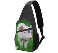 Cute Pig Crossbody Backpack Shoulder Bag Lightweight One Strap Sling Bag Travel Hiking Daypack