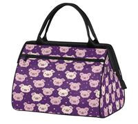 Cute Pig Faces Travel Duffle Bag for Women Men Kids Boys Girls Weekend Overnight Bags 24 L Holdall Tote Cabin Bag for Sports Gym Yoga