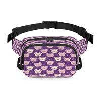 Cute Pig Faces Waist Bag Multifunction Pack for Travel Sport Running Fanny Pack Bumbag Pouch Purse Belt Bag for Women Men Kids Girls Boys