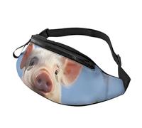 Cute Pig Fanny Pack for Men Women, Waterproof Sports Waist Bag Fashion Belt Bag Crossbody Bags Hip Bum Bag with Adjustable Strap Large Sling Bag Purse for Travel Hiking