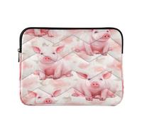 Cute Pig Laptop Sleeve Bag for 13-13.3Inch, Waterproof Shockproof Laptop Quilting Case, Slim Lightweight Design for Work-M