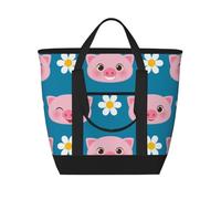 Cute Pig,Lunch Bags Large Capacity Insulated Tote Bag For Women Men Work Picnic Travel