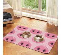 Cute Pig Nose,Waterproof Pet Feeding Mat,PU Leather Placemats for Cat Dog Water Bowl,Food Mats,30x45cm