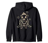 Cute Pig Piglet Homecoming Prom Pageant Queen Zip Hoodie