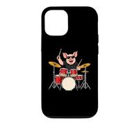 Cute Pig Playing Drums Drummer Music Case for iPhone 12/12 Pro