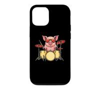 Cute Pig Playing Drums Drummer Music Case for iPhone 12/12 Pro