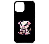 Cute Pig Playing Ukulele Kawaii Piglet Music Lover Case for iPhone 12 Pro Max