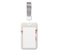 Cute Pig Print Id Badge Holder Sliding Card Holder Vertical Card Protector Cover Case Teacher Lanyard for Office Women Men
